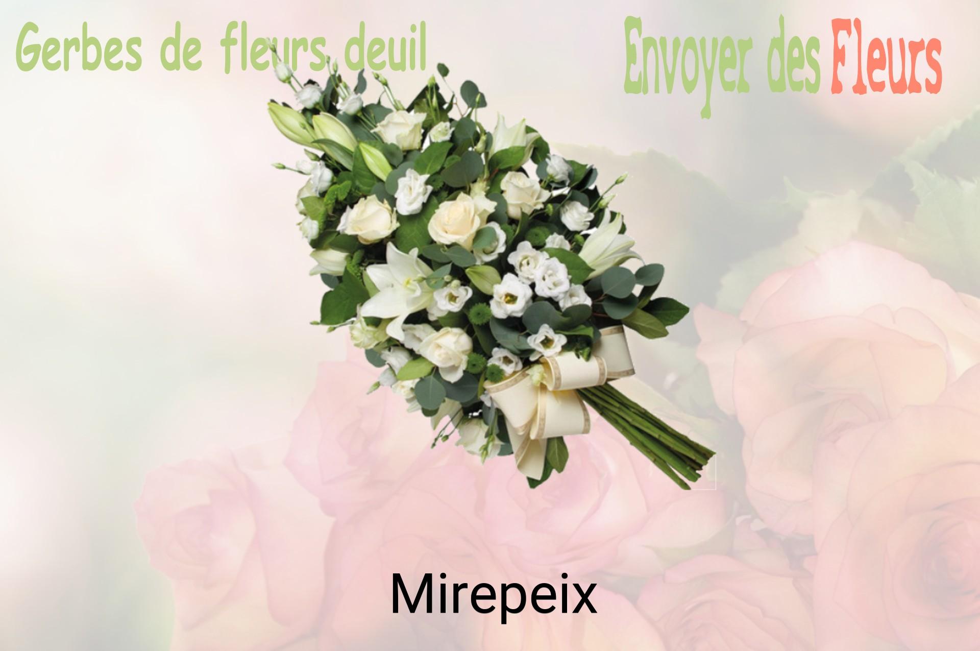 Gerbe de fleurs de deuil livrée à Mirepeix